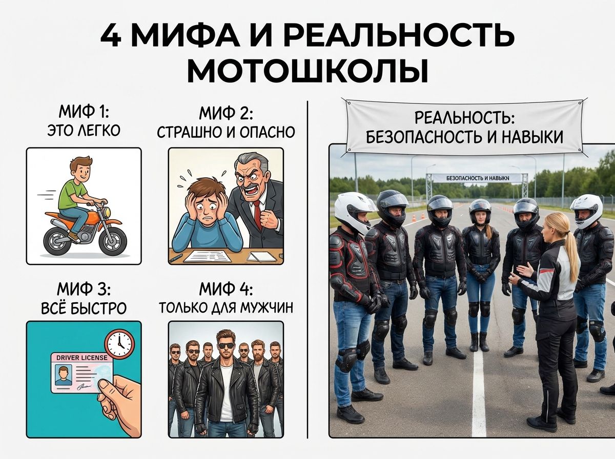 4 Мифа и реальность мотошколы: почему учиться нужно именно здесь