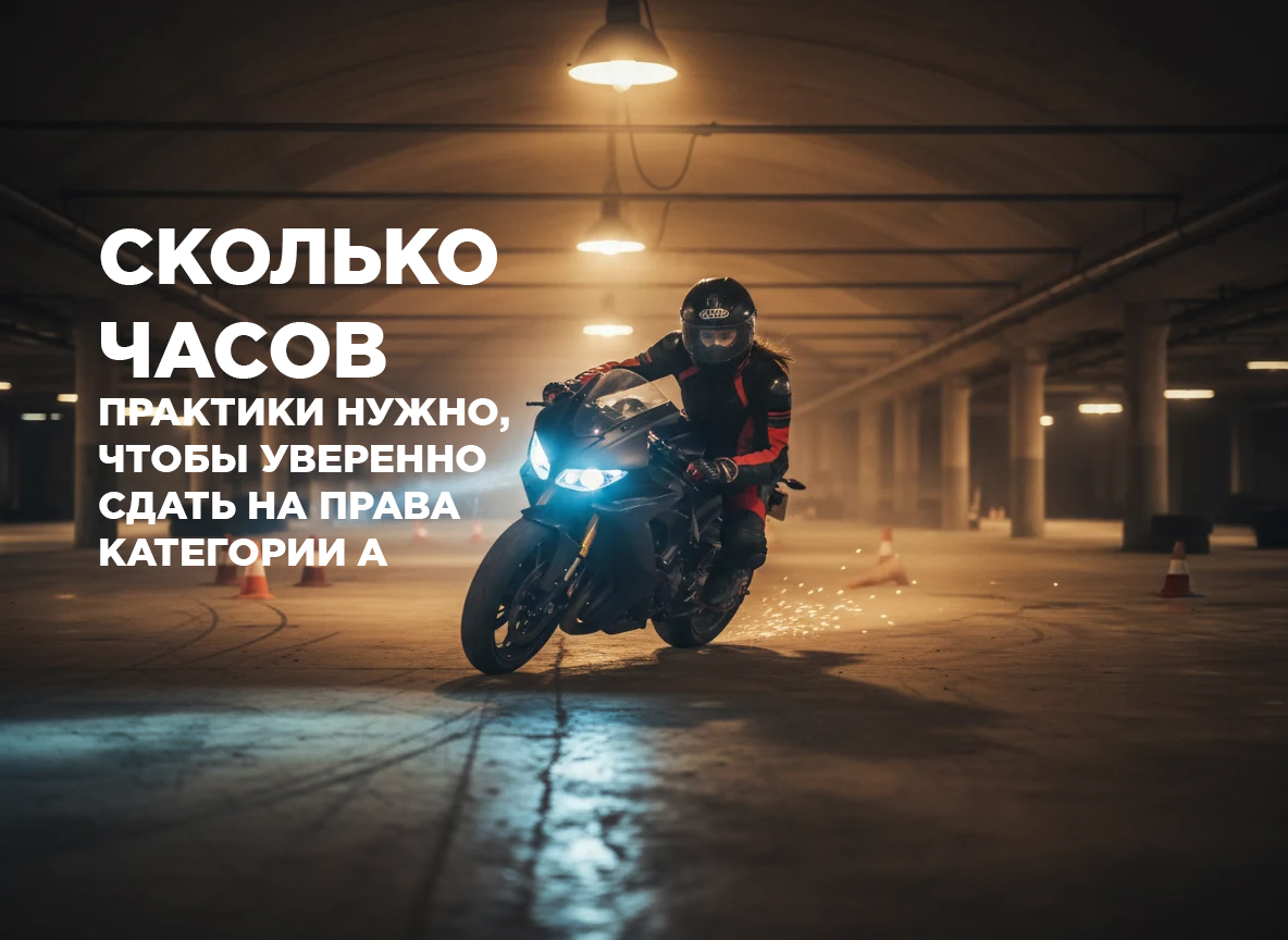 Сколько часов практики нужно, чтобы уверенно сдать на права категории А